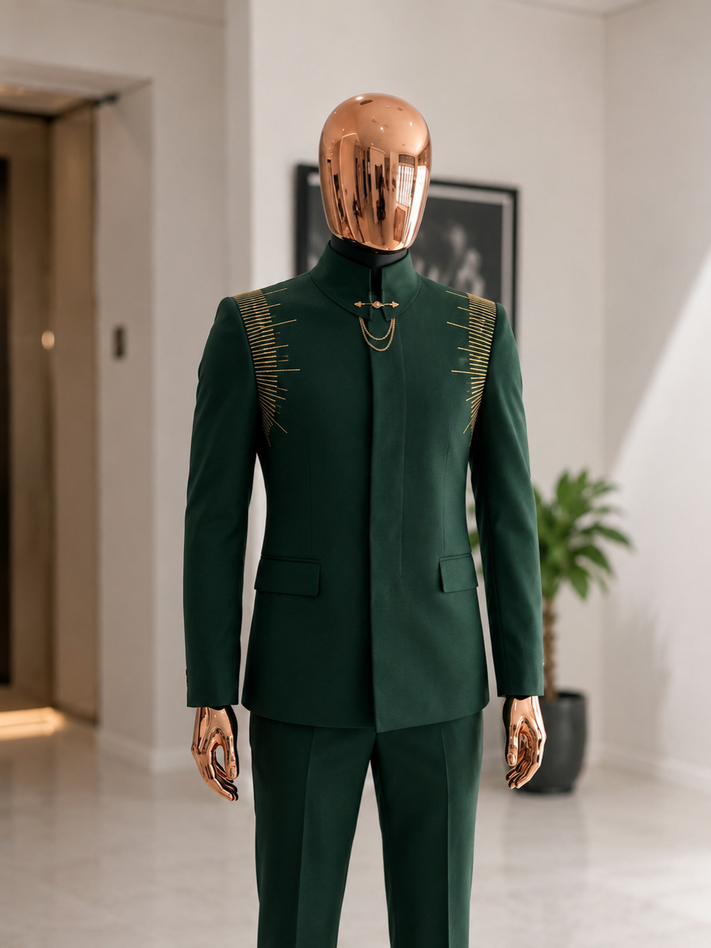 le-blazer-col-officier-or-meraude